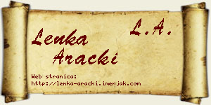 Lenka Aracki vizit kartica
